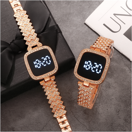 Smart watch with Golden stones