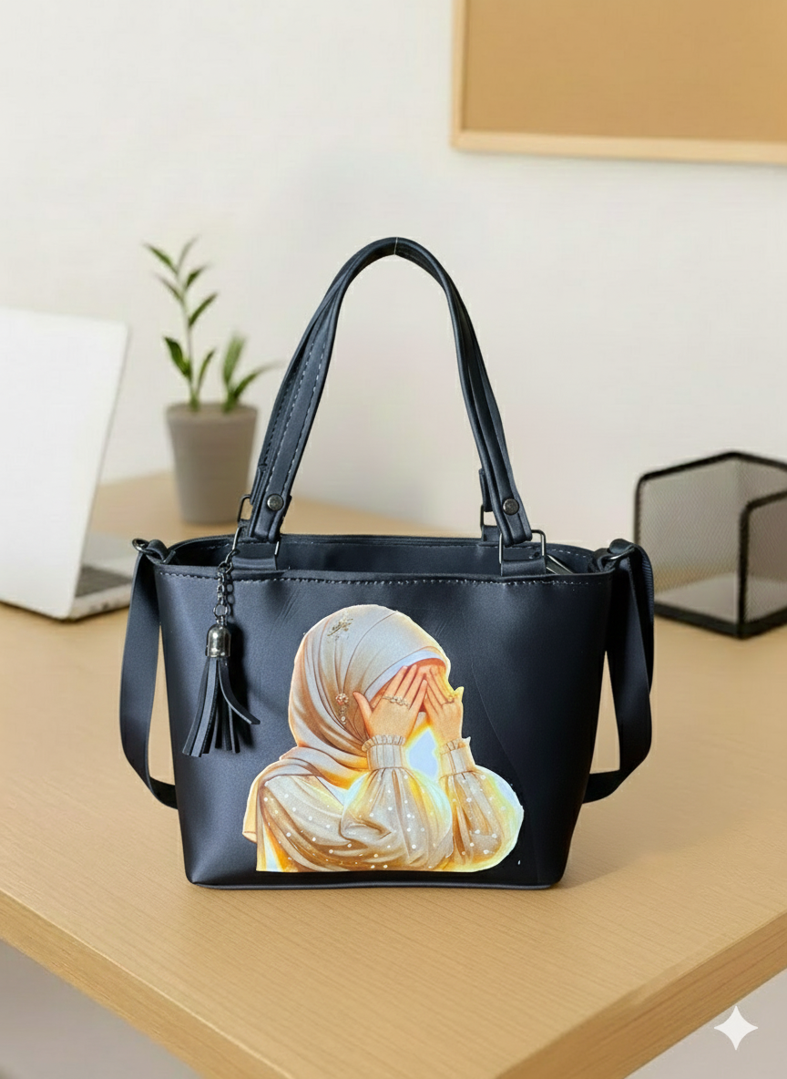 Modern Woman Floral Print Tote | Everyday Vegan Shoulder Bag