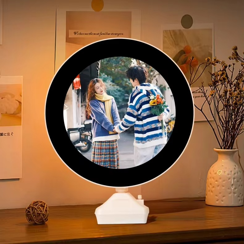 Customize Photo lamp Mirror Frame