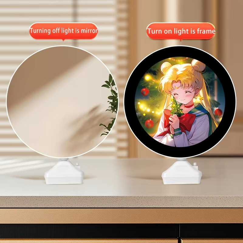 Customize Photo lamp Mirror Frame