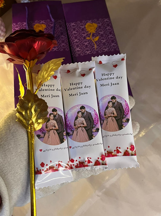 3 Customize Chocolate + Artificial Flower