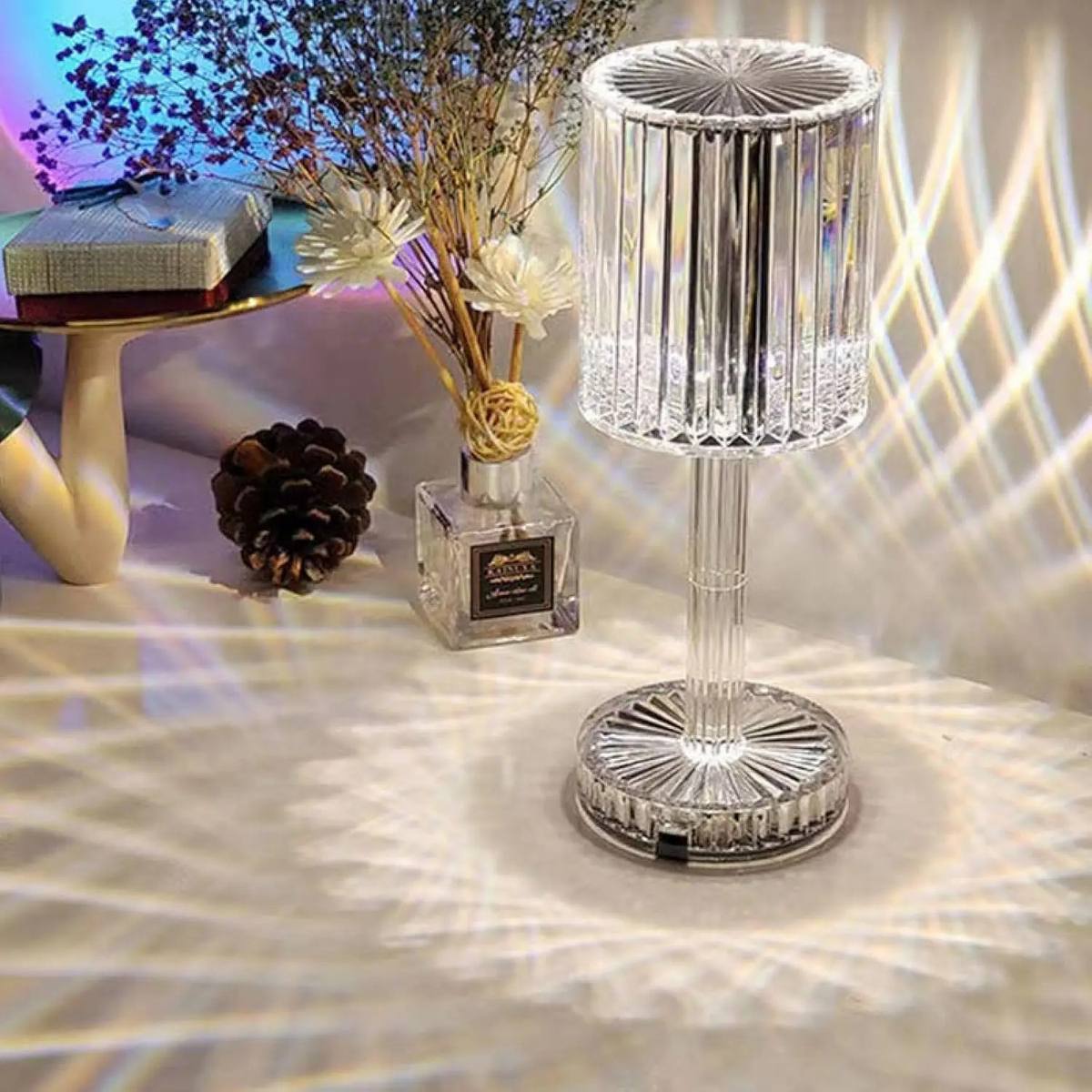 Led Crystal Table Lamp Touch Remote Control